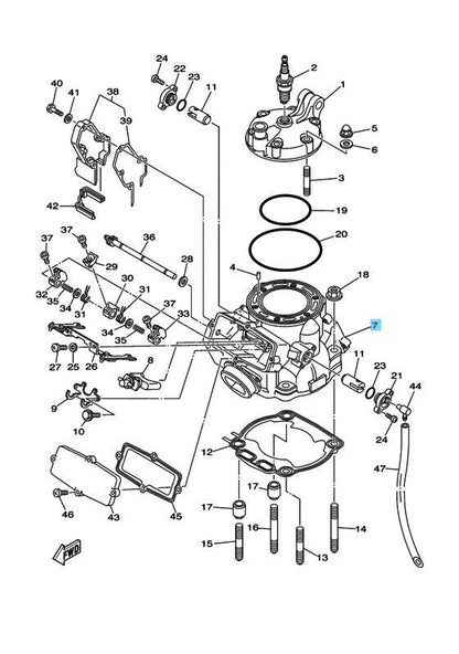 YAMAHA YZ250 2018-2024 Genuine Engine Cylinder 1 5UP-11311-21-00 OEM