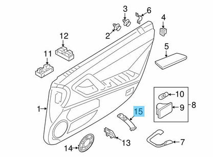 NISSAN R35 GT-R Black Edition Genuine Red Leather Door Pull Handle RH & LH Set