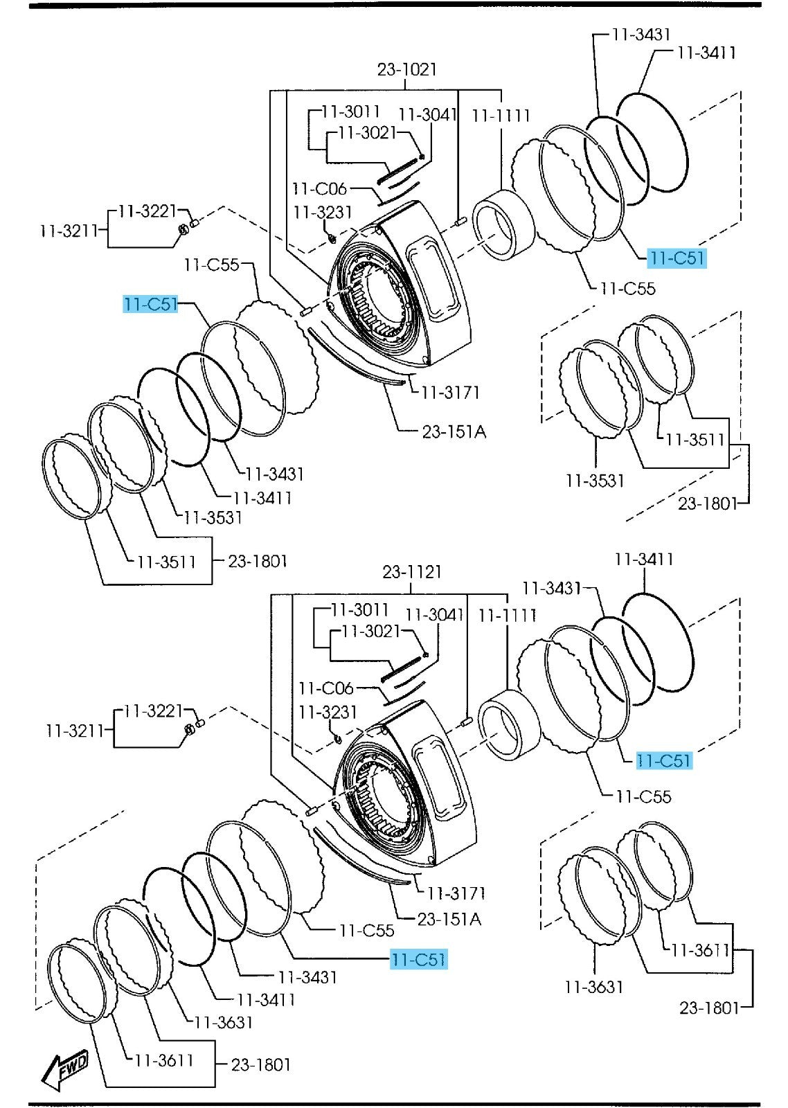 MAZDA RX-8 FE SE 2004-2011 Genuine Anti Blowby Ring N3H1-11-C51 x4 Set OEM