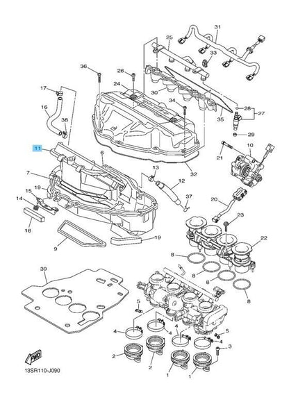 YAMAHA YZF-R6 2010-2017 Genuine Air Cleaner Element Assy 13S-14450-31-00 OEM