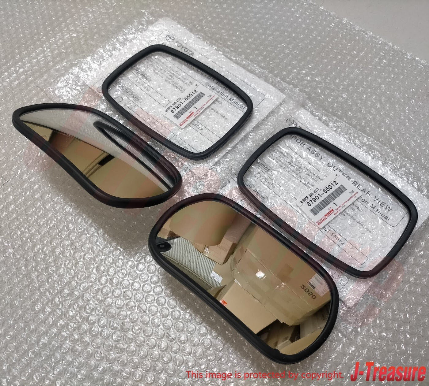 TOYOTA LAND CRUISER BJ40 FJ40 HJ45 Genuine Convex Mirror x2 Set 87901-55012 OEM