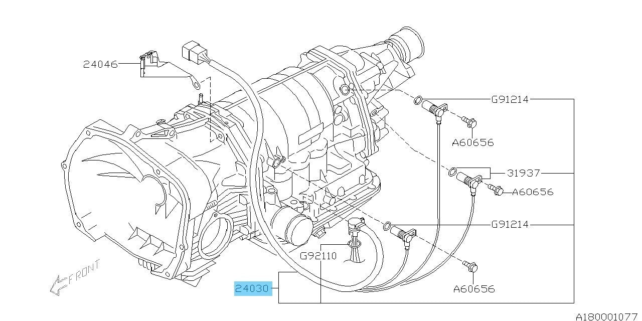 SUBARU LEGACY BP# 04-08 Genuine A/Transmission Vehicle Speed Sensor 24030AA072