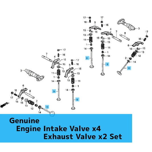 HONDA VT750RS SHADOW RS '10-13 Genuine Engine In Valve(x4) & Ex Valve(x2) Set