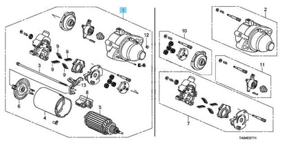 HONDA ACCORD CU2 08-12 Genuine Engine Starter Motor Assembly 31200-R40-A01 OEM