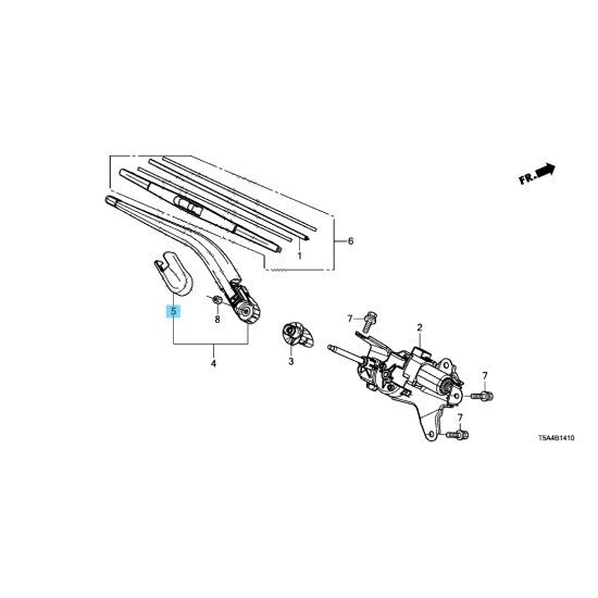 HONDA FIT GK 2015-2020 Genuine Rear Wiper Arm Cover Tail Gate 76721-T5A-003 OEM