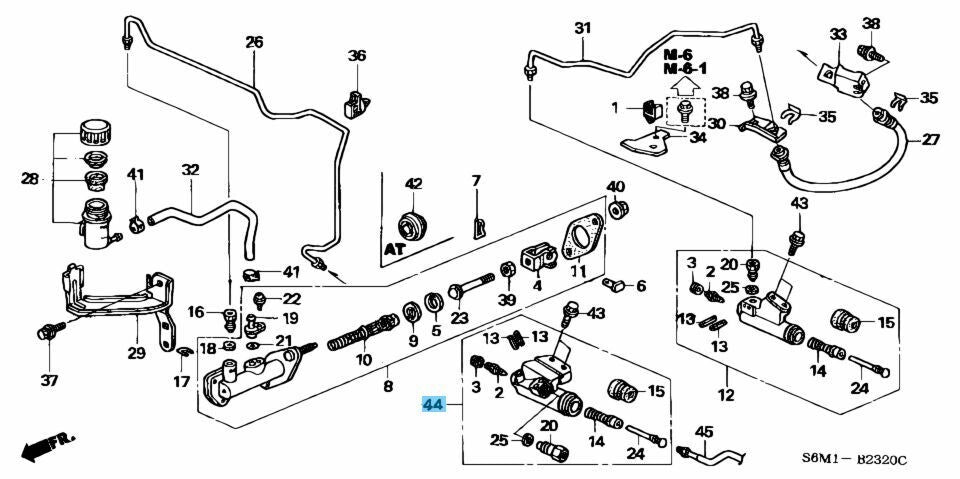 HONDA ACURA RSX 05-06 DC5 Genuine Clutch Slave Cylinder Assy 46930-S6M-003 OEM