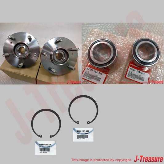 HONDA CIVIC EK9 1997-2001 Genuine Front Wheel Hub Bearing Assy RH LH & Clip Set