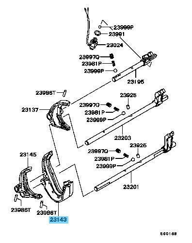 MITSUBISHI MONTERO SPORT K85W Genuine M/T Gearshift 1St & 2Nd Fork MR195475 OEM
