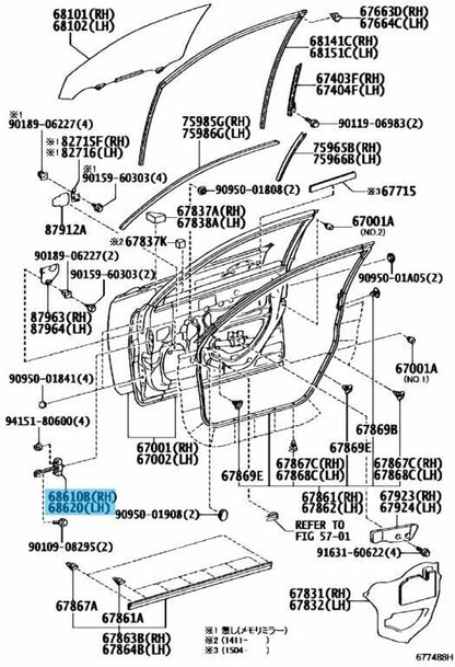 TOYOTA LEXUS CT200h ZWA10 11-15 Genuine Front Door Check Assy RH & LH Set OEM