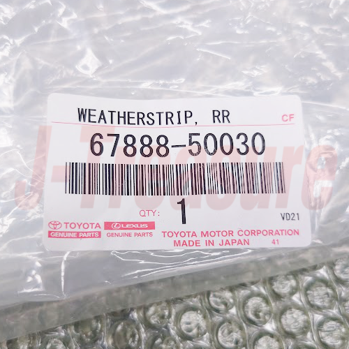 LEXUS LS430 UCF30 '01-06 Genuine Rear Door Weatherstrip No.2 LH 67888-50030 OEM