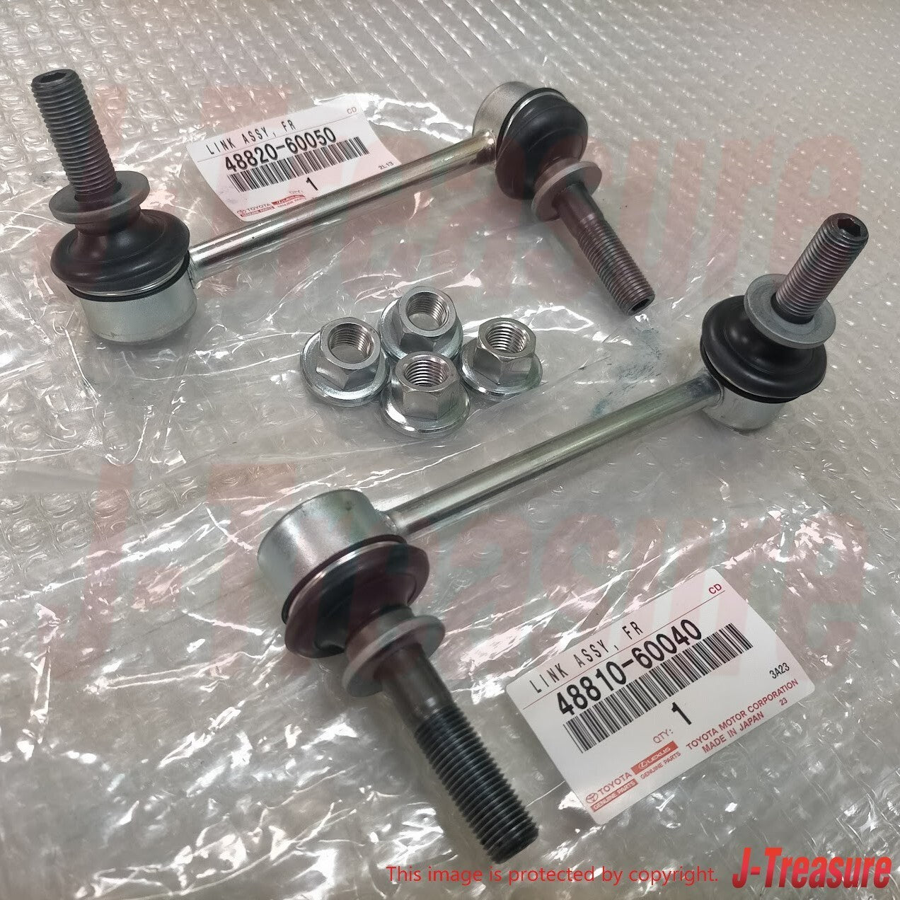 TOYOTA 4RUNNER FJ CRUISER PRADO GX470 Genuine Front Stabilizer Link Nut Set OEM
