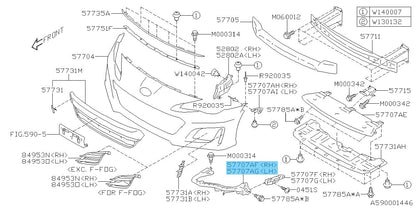 SUBARU BRZ ZC6 2013-2016 Genuine Front Bumper Corner Bracket RH & LH Set OEM