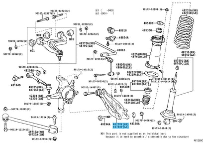TOYOTA LEXUS SC430 UZZ40 '02-10 Genuine R/Suspension Arm Assy NO.2 RH & LH Set