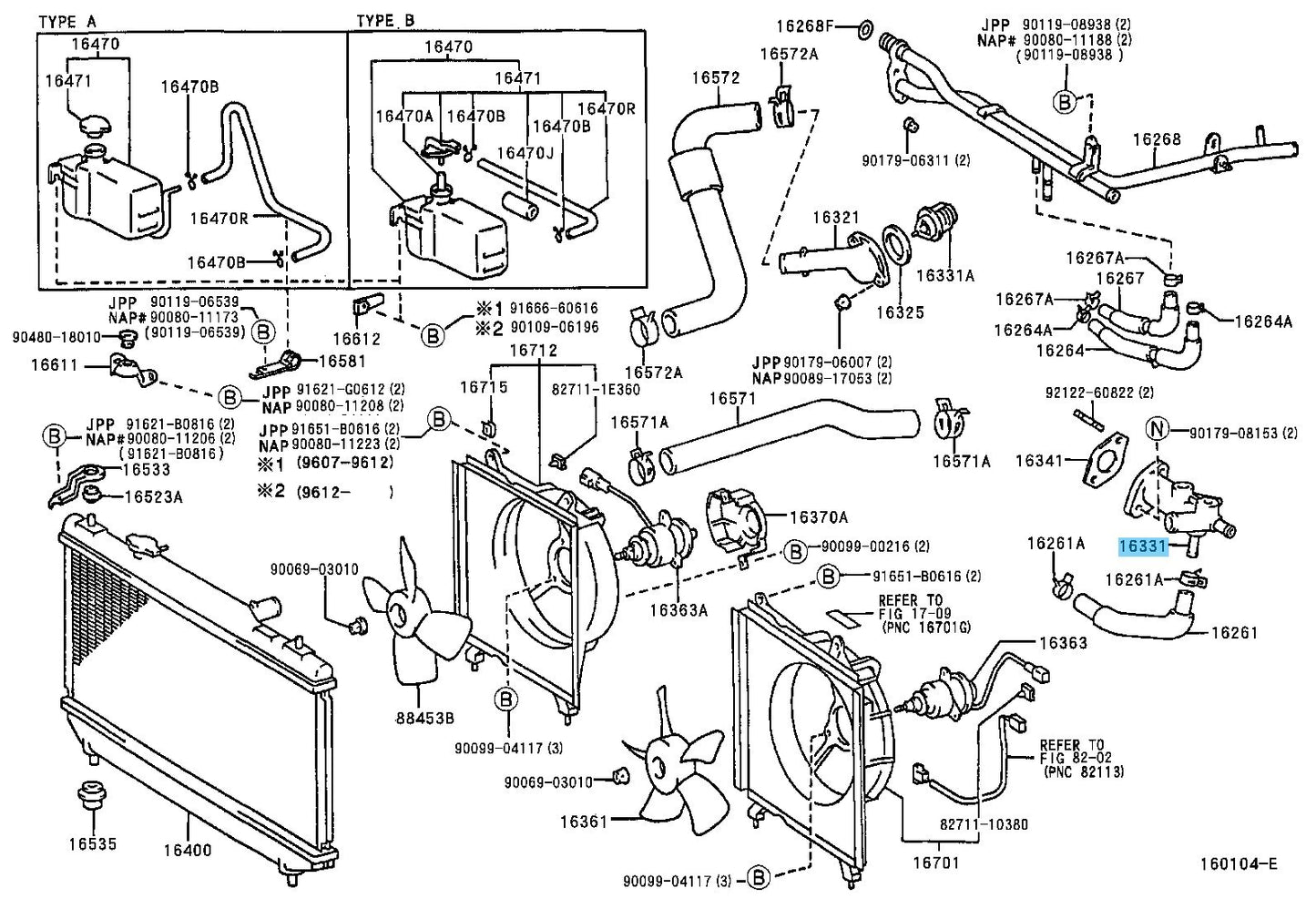 TOYOTA CAMRY SXV20 SXV25 1997-2001 Genuine Water Outlet 16331-74220 OEM