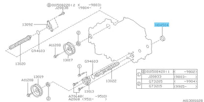 SUBARU IMPREZA GD GE 1993-2011 Genuine Camshaft Plug 807045040 x2 set OEM