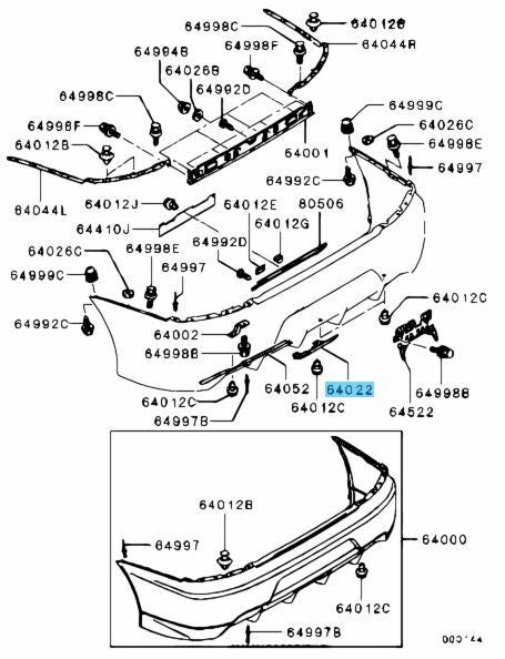 MITSUBISHI LANCER Evolution 9 CT9A 05-06 Genuine Bumper Under Cover 6415A011HA