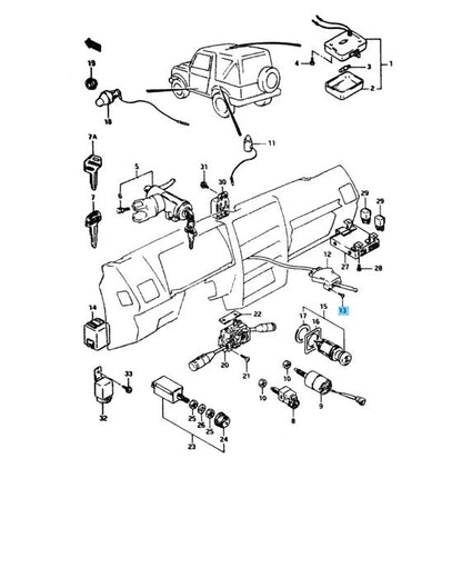 SUZUKI SAMURAI SJ413 SJ419D Genuine Heater Fan Motor Switch Assy 37870-80000 OEM
