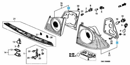 HONDA CIVIC FD1 FD2 06-11 Genuine Tail Light Base Gasket RH & LH Set OEM