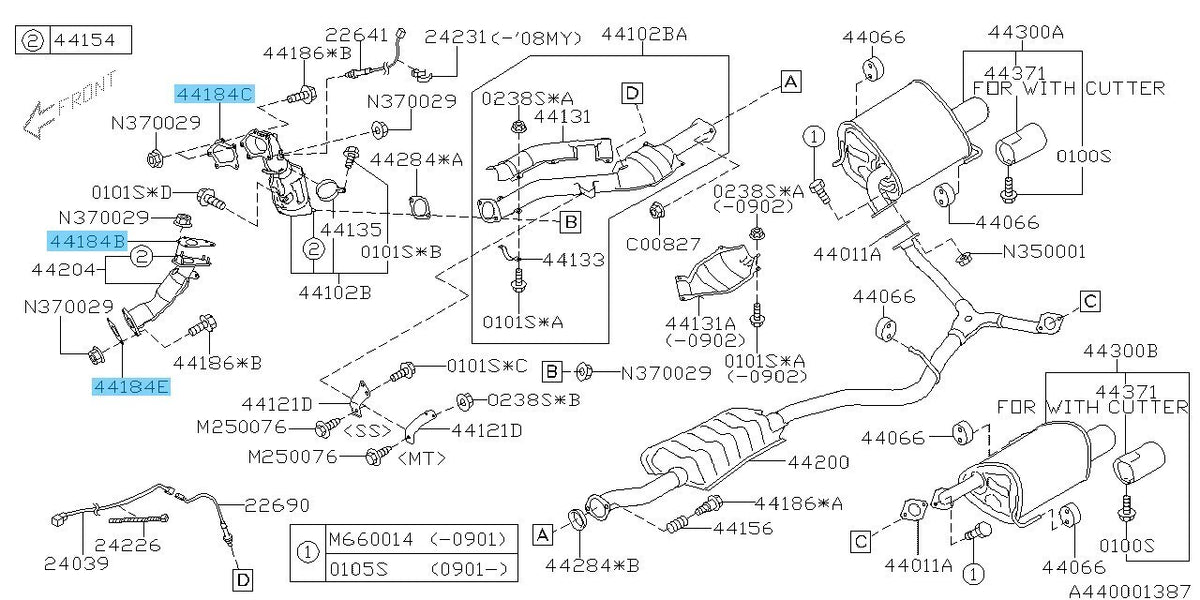SUBARU IMPREZA WRX STI GRE 06-14 Genuine Exhaust Manifold Gasket Kit Turbo OEM