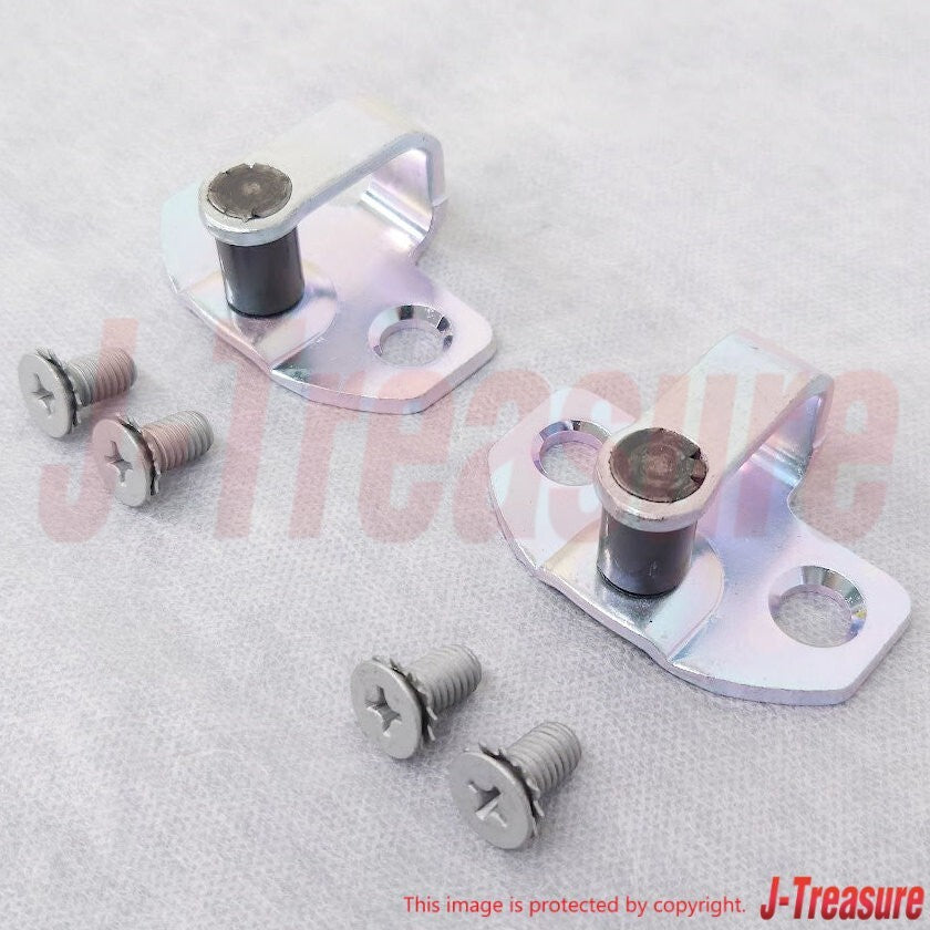 NISSAN 240SX S13 89-94 Genuine Front Door Lock Striker & Screw RH & LH Set OEM