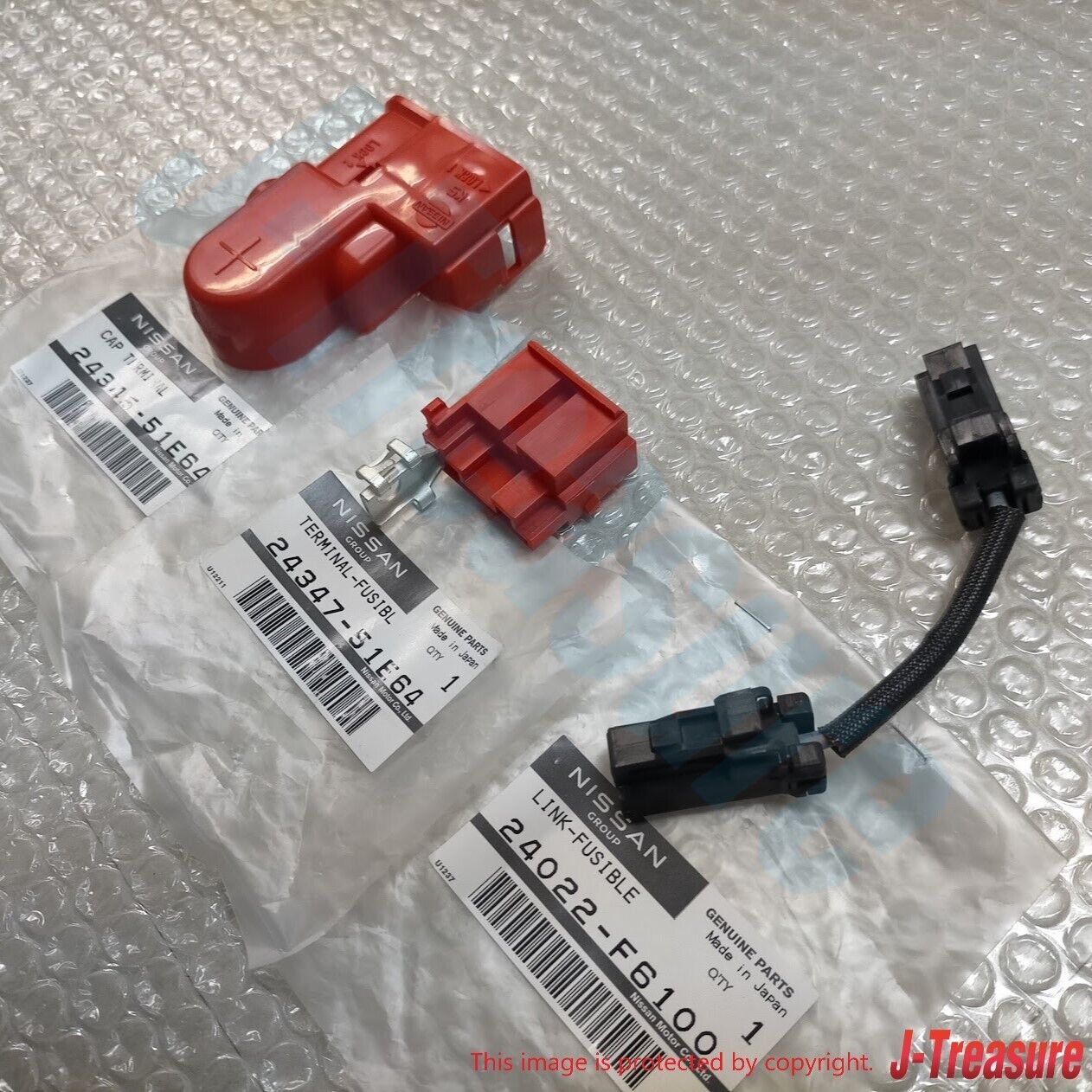 NISSAN SKYLINE BNR32 Genuine Cover Battery Terminal Fusible Cap Link Set OEM