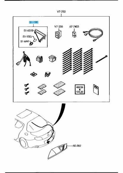 MAZDA RX-8 SE SE3P 2003-2011 Genuine Rear Fog Light Lamp FE15-51-650B OEM