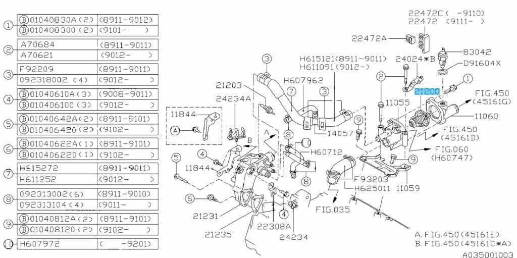 SUBARU SAMBAR KS# KV# 1961-1990 Genuine Thermo Stat Assy 21200KA122 OEM