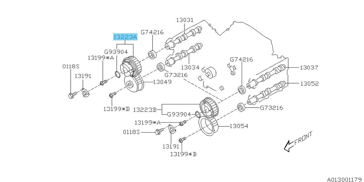 SUBARU FORESTER SF SH 04-13 Genuine Camshaft Intake Sprocket Assy RH 13320AA001