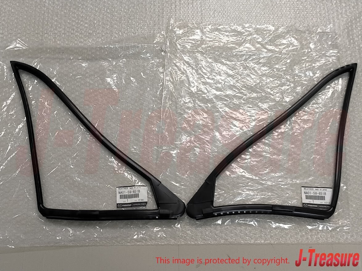 MAZDA MIATA MX-5 NA NB 1990-2005 Genuine Front Door Glass Weatherstrip  Set OEM
