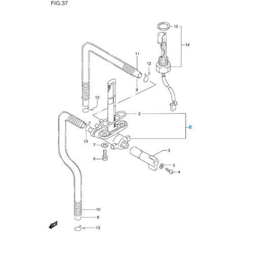 SUZUKI GSX-R1100W 1993-1998 Genuine Fuel Cock Assy 44310-46E10 OEM