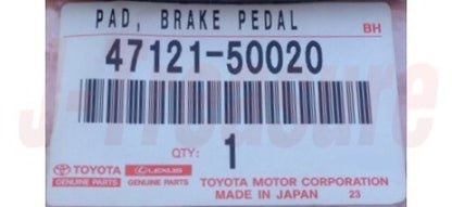 TOYOTA HIGHLANDER ACU20 ACV40 2001-2013 Genuine Brake Pedal Pad 47121-50020 OEM
