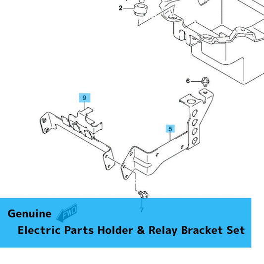 SUZUKI VZR1800 M109R '06-23 Genuine Electric Parts Holder & Relay Bracket Set