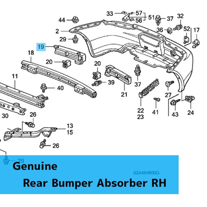 HONDA S2000 AP1 '00-02 Genuine R/Bumper Absorber RH 71570-S2A-A00 For US Model
