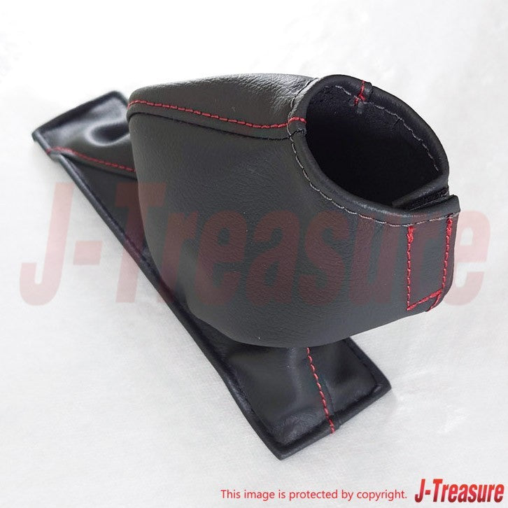 NISSAN GT-R R35 NISMO Genuine Hand Side Brake Cover Boot Red Stitch Leather OEM