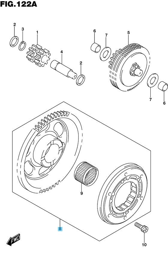SUZUKI DR-Z400SM 2005-2008 2013-2024 Genuine Starter Clutch Set 12600-29810 OEM