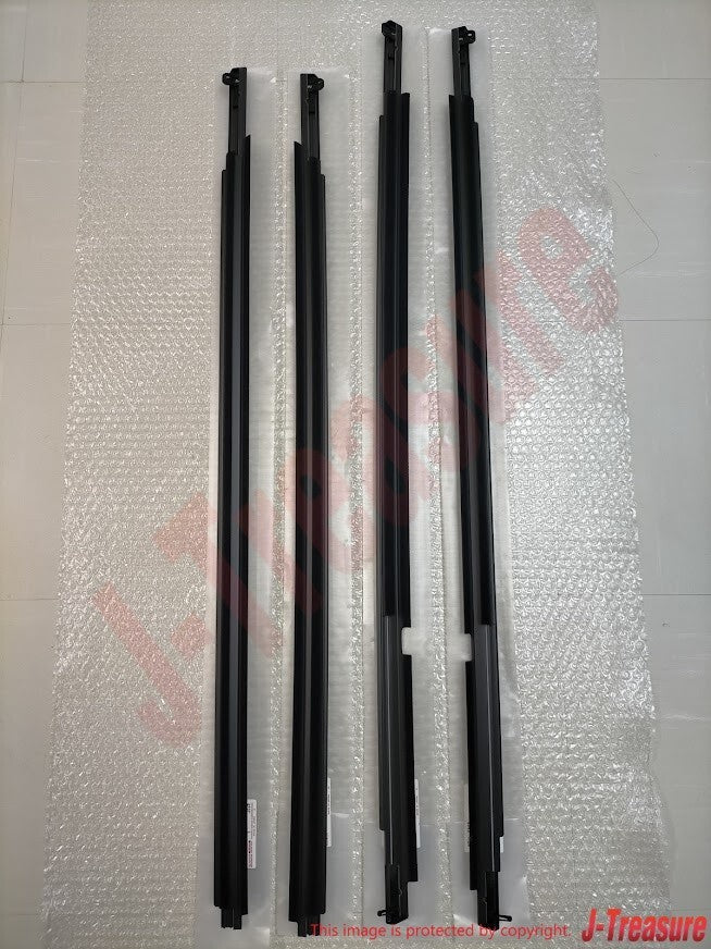 TOYOTA LAND CRUISER 08-15 Genuine Door Belt Molding Front Rear RH & LH Set OEM