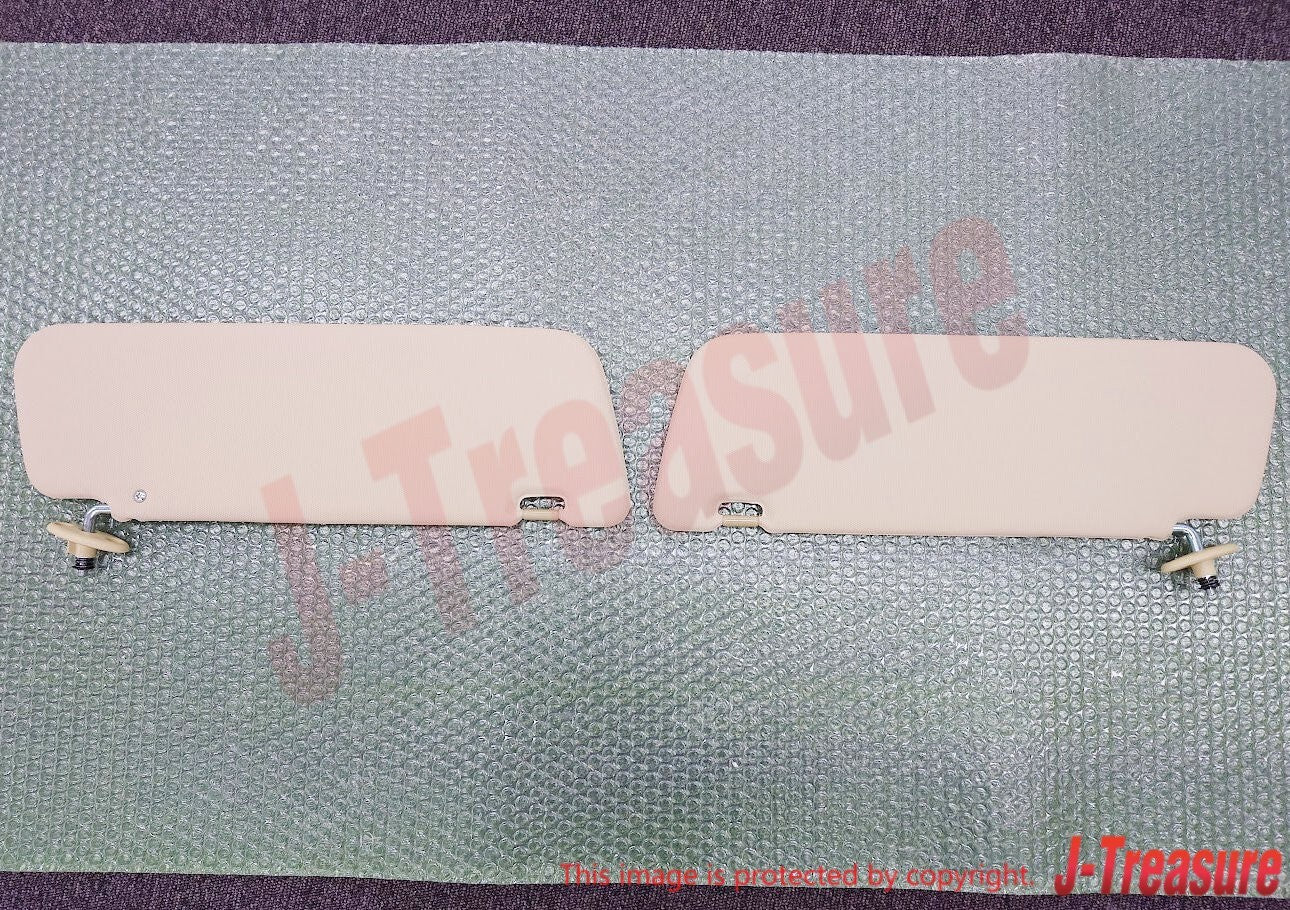 TOYOTA PICKUP TRUCK 1979-1983 Genuine Sunvisor Tan Beige Right & Left Set OEM