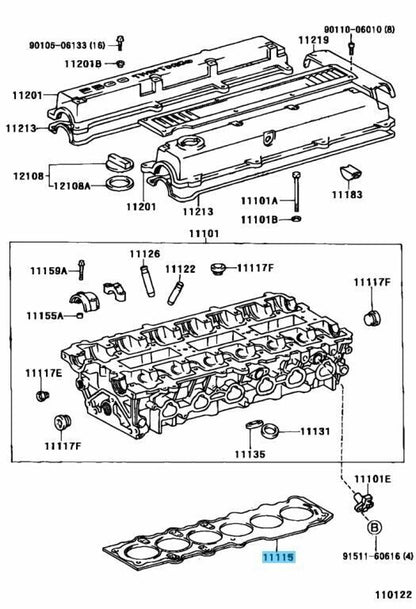 TOYOTA SOARER JZZ30 1994 1JZ-GTE VVTi  Genuine Cylinder Head Gasket 11115-88410