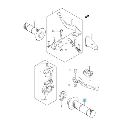 SUZUKI RM85 '02-09 2012 '15-23 Genuine Throttle Grip 57110-27C00 OEM