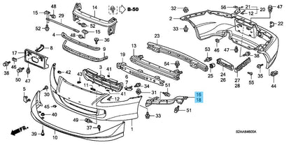 HONDA S2000 AP1 AP2 '00-09 Genuine Fr/Bumper Corner Upper Beam Comp RH & LH Set