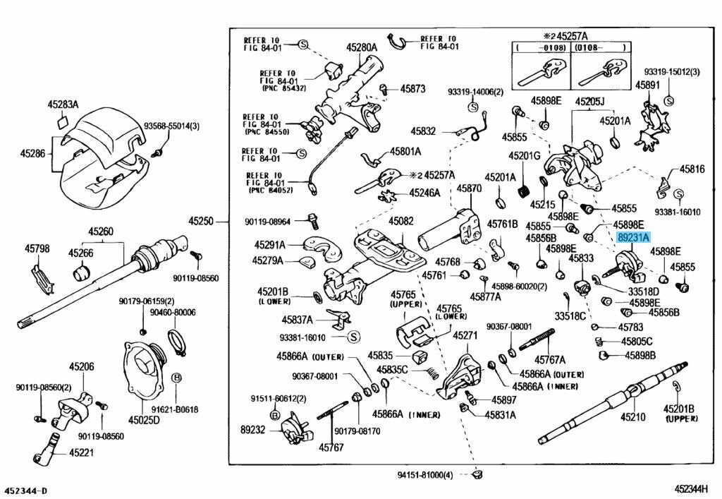 TOYOTA CELSIOR LS400 LS430 Genuine Steering Motor Power Tilt 89231-50050 OEM