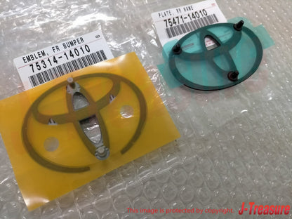 TOYOTA SUPRA JZA80 MK4 93-02 Genuine Emblem Badge Front & Rear Set Gunmetal OEM
