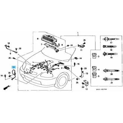 HONDA CIVIC 96-20 DEL SOL 94-97 Genuine Sub Earth Cable 260mm 32610-SR3-960 OEN
