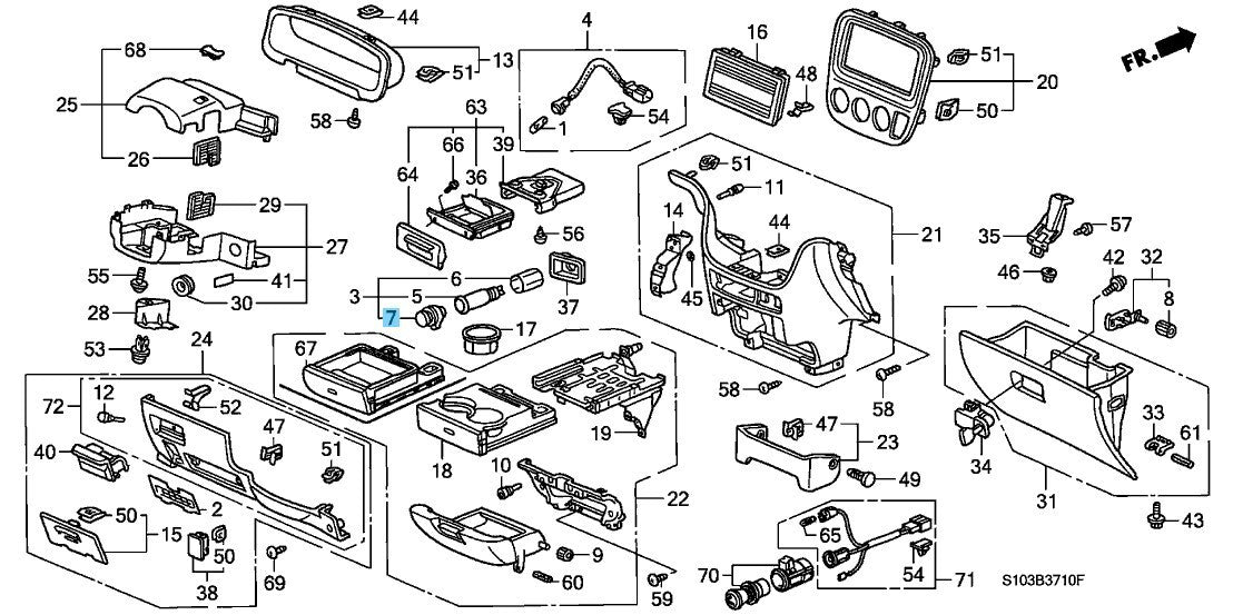 HONDA S2000 AP1 AP2 2004-2009 Genuine Power Outlet Socket Cap 39623-S10-A01 OEM
