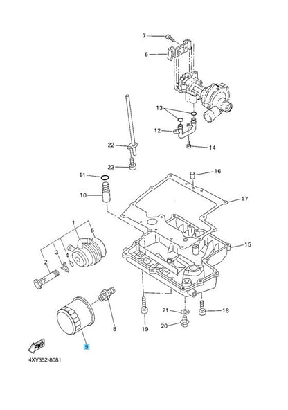 YAMAHA YZF-R1 2000-2006 Genuine Oil Cleaner Element Assy 5GH-13440-00 OEM