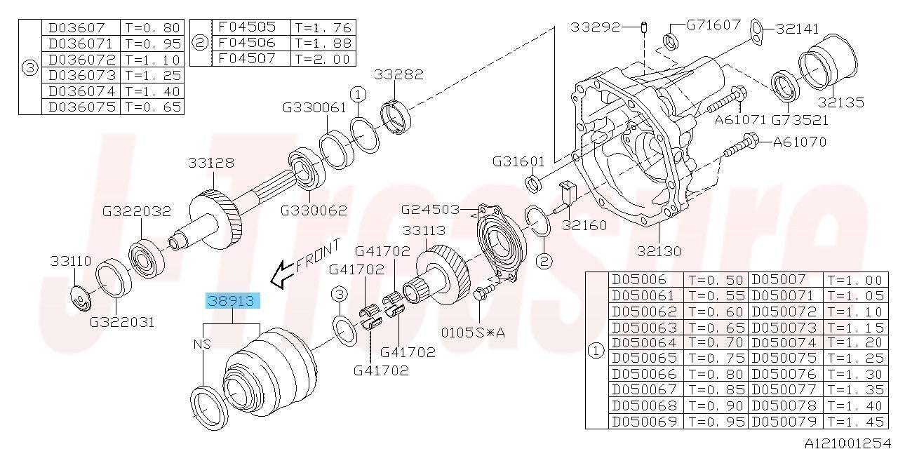 SUBARU LEGACY BP# 2007-2008 Genuine Center Differential Assy 38913AA112 OEM