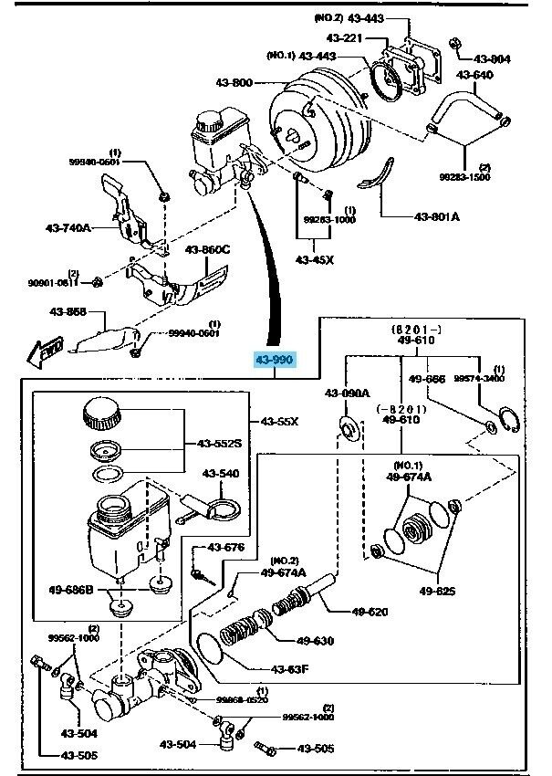 MAZDA RX-7 FD3S 1995- Genuine Brake Tandem Master Cylinder F100-43-40ZA OEM RHD