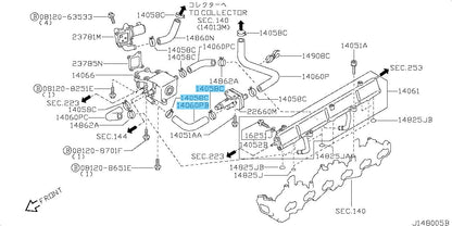 NISSAN SKYLINE R32 R33 R34 GT-R Genuine Air Regulator Horse & Clamp(x2) Set OEM