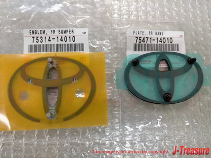 TOYOTA SUPRA JZA80 MK4 93-02 Genuine Emblem Badge Front & Rear Set Gunmetal OEM