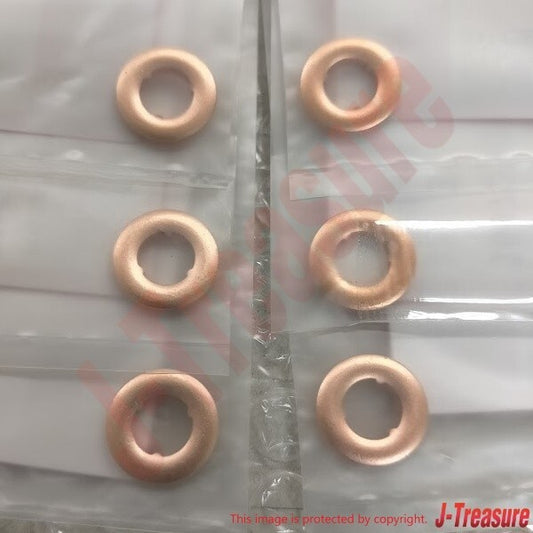 HONDA CIVIC ACCORD CR-V FR-V Genuine Injector Nozzle Gasket 16472-RBD-E00 x6 OEM